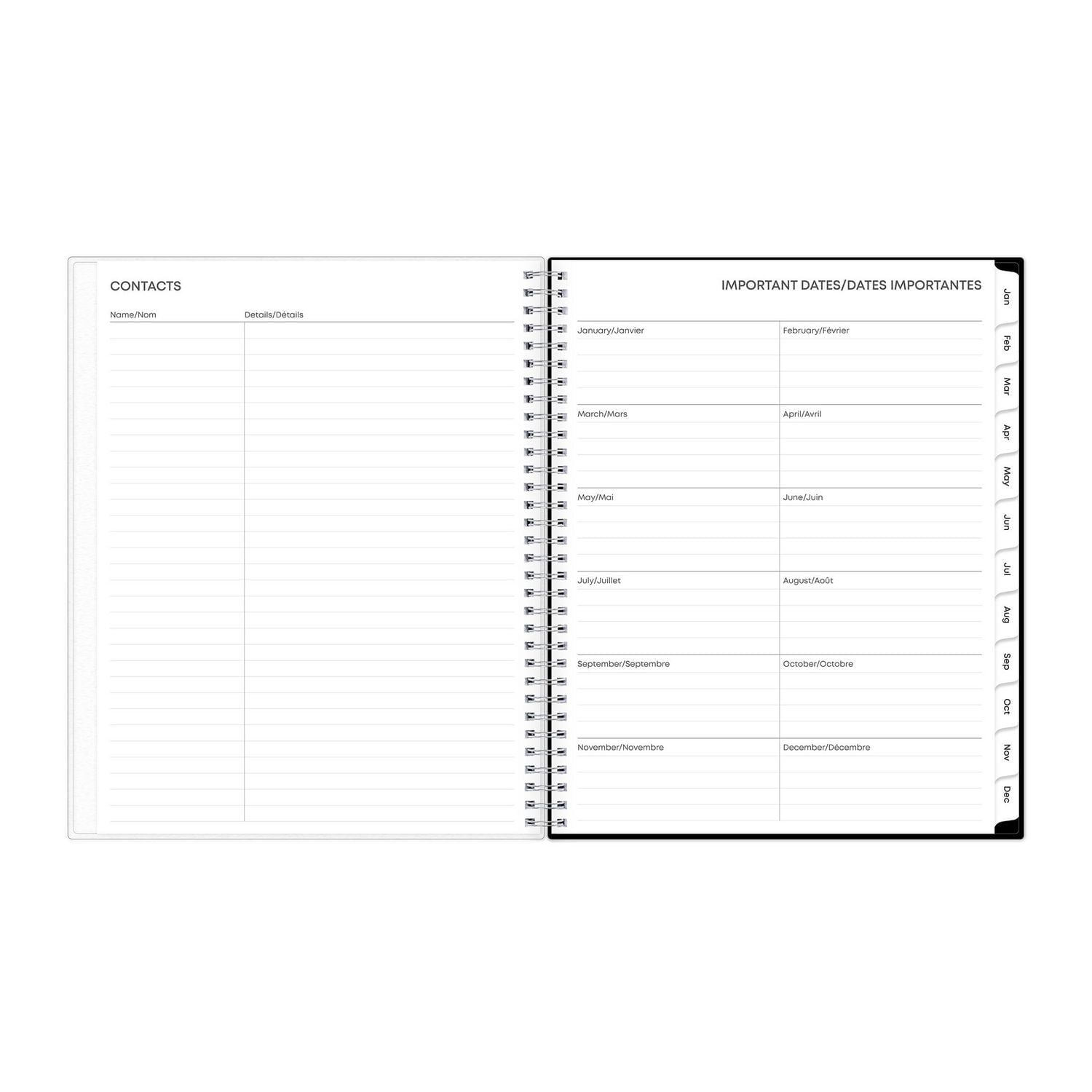 2025 Weekly Monthly Planner, 8.5 x 11, Blue Sky, Analeis, 8.5x11 Weekly/Monthly Planner