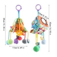 thumbnail image 2 of Baby Tissue Box Toy Baby Tissue Box Hanging Toy with Squeaky Sounds Crinkle Texture Mirror for Sensory Stimulation Montessori Newborn Tummy Time Activity Toy for Crib Stroller Play Gym,B, 2 of 5