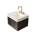 thumbnail image 5 of LHYY 24" White Sintered Stone Countertop and Undermount Ceramic Basin with Three Standard Pre-drilled Faucet Holes,NO Cabinet,NO Faucet and Sink Cover, 5 of 7