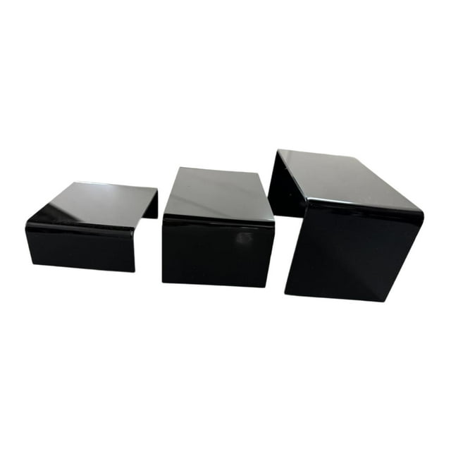 fastboy Présentoir en Acrylique 3 Pcs Étagère Objets de Collection Action pour Cupcakes Figurine Noir