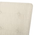 thumbnail image 3 of Of 2 Contemporary Counter Stools In Beige Fabric - Button With Smooth Upholstery, Frame, 19.26" X 25.04" 42.57", 26" Seat Height Stools, Piece , Design, W D 42.57" H, Ht, 3 of 7