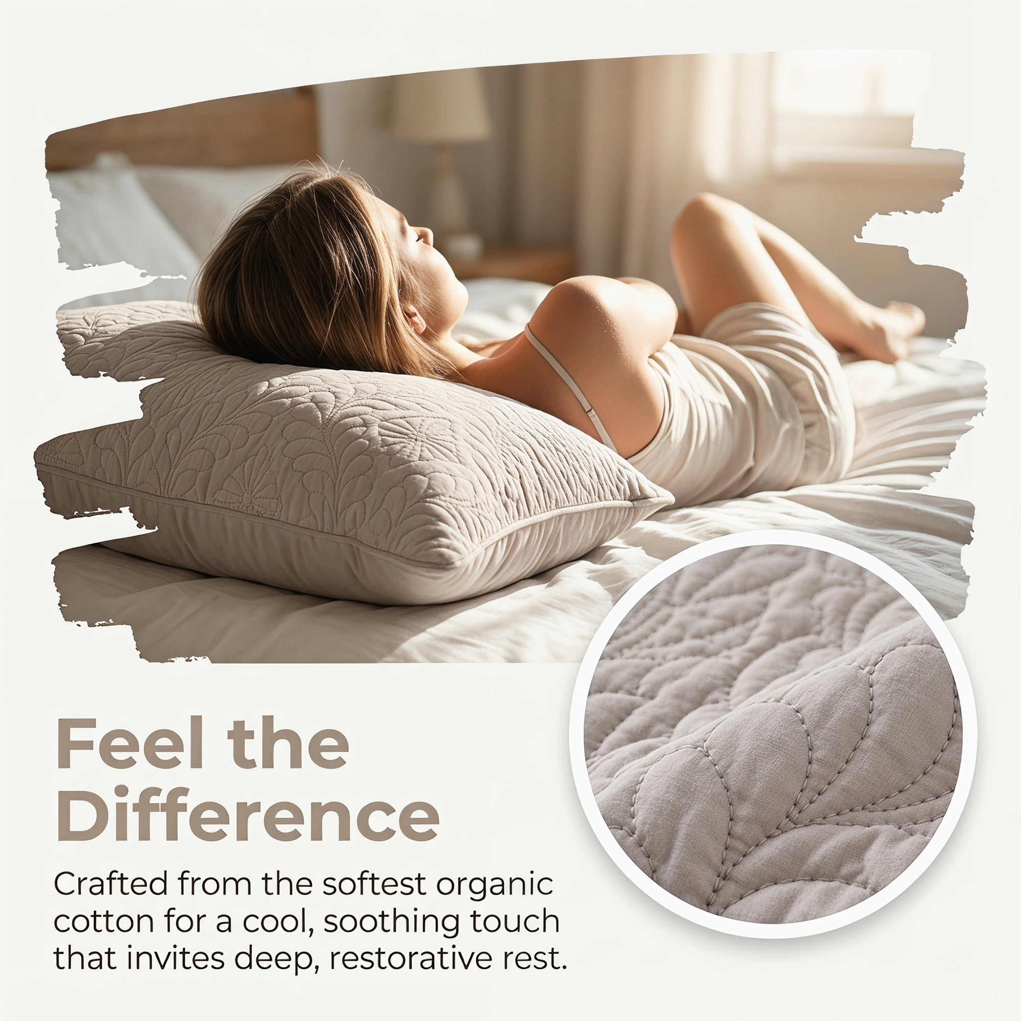 Unique Bargains Pillow Protectors with Envelope Standard Breathable Cotton Covers Gray A