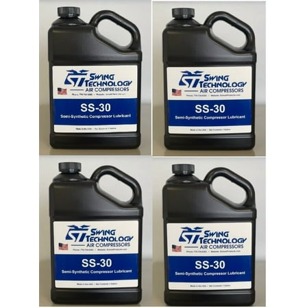 PISTON AIR COMPRESSOR OIL SS- 30 SEMI-SYNTHETIC- 4 galon CASE