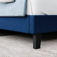thumbnail image 2 of King Size Bed Frame With Buttoned Linen Headboard,Modern Upholstered Platform Bed with Heavy Duty Base and Wood Slat Support,No Box Spring Required,No Noise, 2 of 7