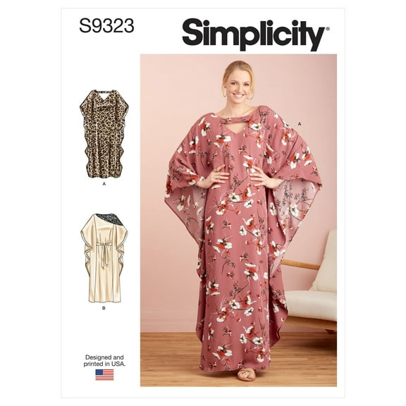 Simplicity Sewing Pattern 9323 Caftans A (XS-S-M-L-XL)