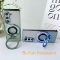 thumbnail image 2 of Magnetic  Ring Stand Glitter Case for Samsung Galaxy Z Fold 6, (Compatible with Magsafe) Women Girly Luxury Cute Plating Bling Glitter Kickstand Cover for Galaxy Z Fold 6 (Silver), 2 of 11