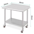 thumbnail image 3 of LIZHOUMIL Commercial Stainless Steel Work Table, NSF Certified, Adjustable Storage, 3 of 8