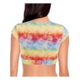 thumbnail image 2 of SALT + COVE Women's Multi Color Stretch Removable Cups Crewneck Tie Swimsuit Crop Top XXL, 2 of 2