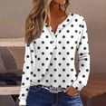 thumbnail image 2 of Spring Summer Tops for Women 2026 Loose Casual Long Sleeve Shirts Trendy V Neck Graphic Tees Ladies Button Down Blouses, 2 of 6