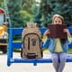 thumbnail image 4 of Mochila de lona para hombre | Bolsa ligera y transpirable de dacrón para portátil con correas ajustables para el pecho y la cintura | Bolsa de gran capacidad para viajes, escuela, ordenador, ocio e, 4 of 4