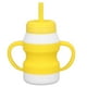 thumbnail image 2 of Vasos para sorber de silicona 2 en 1, vaso de entrenamiento de transición para niños pequeños, vaso de aprendizaje con 2 asas para niños, amarillo limón, 150ml, 2 of 14