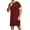 Red, variant on Men's Soft Summer Robe Bath V Neck Sleep Shirt Spring Comfy Short Sleeve Nightshirt Long Loose Pjs Red Small