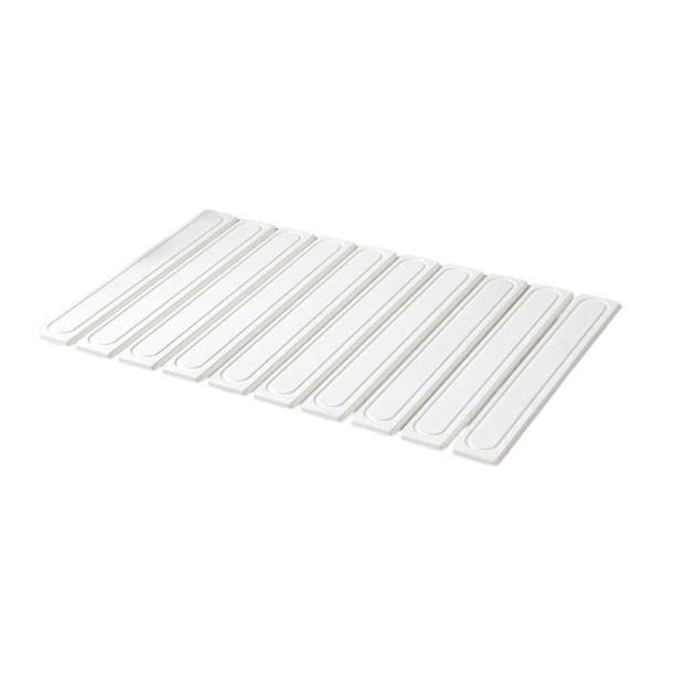 Esterilla plegable para secar platos, de tierra de diatomeas, versátil y fácil de secar. Cuadrado Blanco