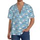 thumbnail image 1 of Fotbe Pelican Reed And Fish Camisa Estampada de Manga Corta para Hombre, Casual de Verano, Estilo Playero, Sin Arrugas-XX-Large, 1 of 5