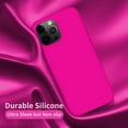 thumbnail image 5 of Designed for iPhone 13 Pro Max Case, Silicone Ultra Slim Shockproof Protective Phone Case with [Soft Anti-Scratch Microfiber Lining], 6.7 inch, Hot Pink, 5 of 5