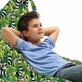 thumbnail image 1 of Lemur Lounger Chair Bag, Exotic Jungle Eyes Repetitive Print, High Capacity Storage with Handle Container, Lounger Size, Fern Green Dark Grey, by Ambesonne, 1 of 5