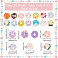thumbnail image 2 of 56PCS 14 STYLES Donut Cabochon Donut Resin Charms 3d Cute Mini Donuts Dessert Cookies Sweet Flatback Charm Cabochons Bulk for Jewelry Making Scrapbooking Embellishments Cell Phone Case Diy for diy, 2 of 5