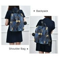 thumbnail image 4 of FORMRS Women's Travel Backpack Purse Anti-Theft Hidden Pockets Casual Shoulder Bag, Blue Geometric Pattern, 4 of 7