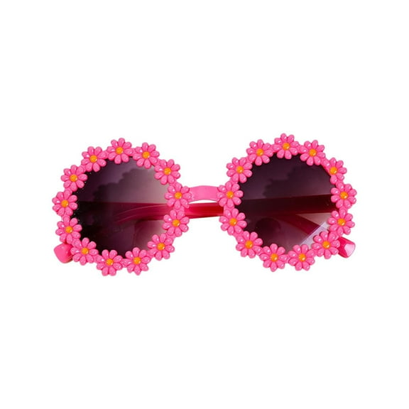 ZACPNCV Baby Flower Sunglasses Girls Polarized Sunglasses Flexible Bendable Newborn UV400 Sunglasses Hot Pink 2-12 Years