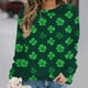thumbnail image 5 of Xuyuer St. Patricks Day Sweatshirts for Women Irish Shamrock Shirt Clover Graphic Pullover Long Sleeve Tops, 5 of 5