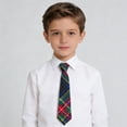 thumbnail image 2 of qolati Boys Ties Neckties Solid Color Kids Necktie Adjustable Woven Formal Kids Tie Wedding School Graduation Red, 2 of 7