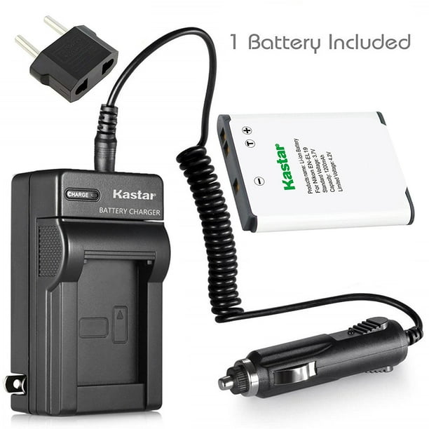 Kastar Battery Charger for Nikon EN EL19 MH 66 Coolpix A100 S32 S100 S3200 S3300 S3400 S3500