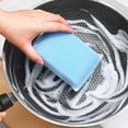 thumbnail image 6 of 1/5/10Pcs All-Purpose Sponges Dish Sponge, Non Scratch,for Washing and Cleaning Dishes,Durable Dual Sided Scrub and Scrubbers Sponge for Household Kitchen,Bathroom Floor Cleaning(Blue-1pc,4.9x3.3"), 6 of 9