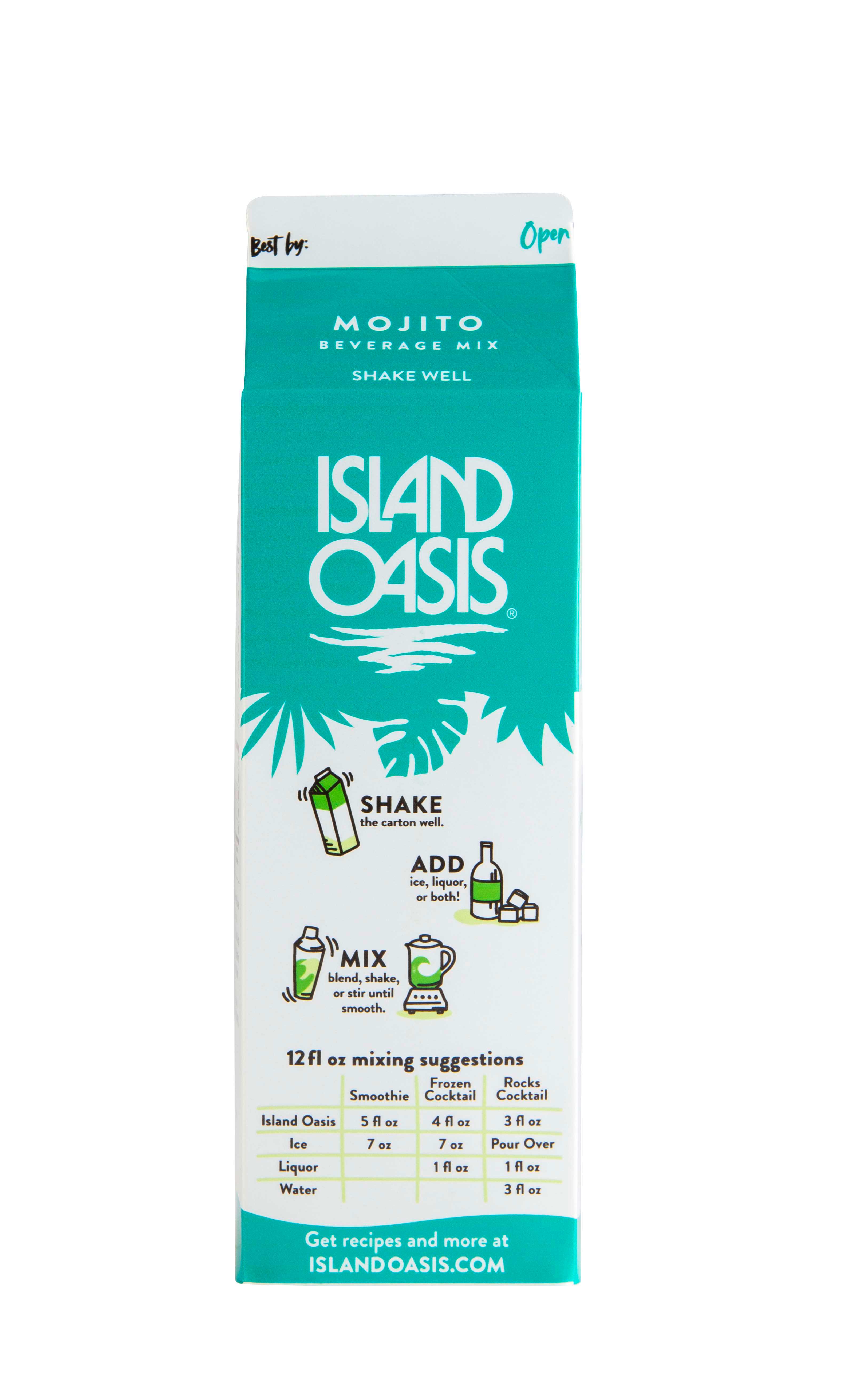 Island Oasis Mojito Drink Mixers, 32 Fluid Ounce Beverage - 12 per