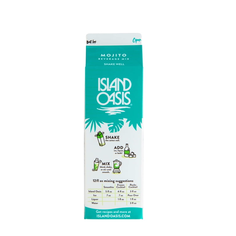 １７　ICHTHYIC イクシーク　ソルトウォータープロフェッショナル Island Oasis Mojito Drink Mixers, 32 Fluid Ounce Beverage - 12 per