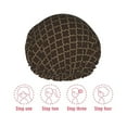 thumbnail image 5 of KLL Brown Moroccan Trellis Pattern Shower Cap & Bath Cap for Women,Reversible Oversized Waterproof Shower Caps for all Hair Lengths,Elastic Reusable Bathing Hair Cap, 5 of 6