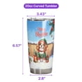 thumbnail image 5 of Merry Christmas Woofmas Xmas Noel Cavalier King Charles Spaniel Elf Candy Cane Snow 20oz Stainless Steel Tumbler Insulated Cup with Lid Dog Lover Gifts - 13017, 5 of 5