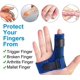 thumbnail image 4 of Férula para dedo (azul, izquierda o derecha), el gatillo se refiere al soporte para el dedo con barras de aluminio, que se utiliza para rociar, aliviar el dolor y lesiones deportivas., 4 of 5