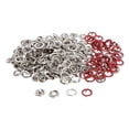 thumbnail image 4 of Abbracc 50 Sets Hollow Five Claw Button Prong Snap Buttons Iron Fasteners Red, 4 of 9