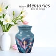 thumbnail image 4 of Cross small keepsake Urns For Adult Ashes Women - Funeral Urns For Adult Male - Memorial Urn For Male Ashes - Decorative Urn For Cremation, 3 inch, 4 of 7
