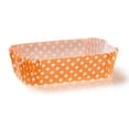 thumbnail image 3 of Panificio 5 oz Elliptical Polka-Dotted Hot Orange Paper Large Baking Cup - Ridged - 4 1/2" x 2 1/2" x 1 1/4" - 200 count box, 3 of 11