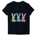 thumbnail image 5 of VKOYWKM Women's Easter Eggs T Shirts Short Sleeve Summer T-Shirts Cute Bunny Rabbit Graphic Tees Tops Holiday Crew Neck Loose Fit Bunny T-Shirts, 5 of 5