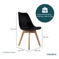 thumbnail image 2 of Set Comedor Oslo Melamina 120 Negro 4 Sillas Frankfurt Negro Mundo In Minimalista, 2 of 8