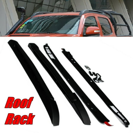 High Capacity Roof Cap - Black Roof Package Carrier Rack Luggage Rack FOR 2017 TOYOTA TACOMA 100-lb. load capacity