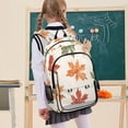 thumbnail image 7 of FORMRS Unisex School Backpack 17" Student Travel Bag with Laptop Compartment, Brown Autumn Leaves, 7 of 7