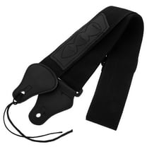 FRCOLOR Guitar Strap Black Adjustable Strap With Pick Pocket For Electric Guitars Acoustic Bass Durable Comfortable And Stylish Design