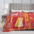 thumbnail image 4 of Throw Blanket Flannel Blanket Lightweight Soft Football Blanket Travel Blanket Gift for Men Women Kansas City, 4 of 7