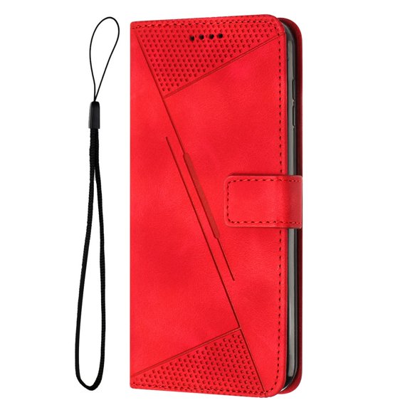 K-Lion for Samsung Galaxy A11 Wallet Case, Luxury Premium PU Leather Card Holder Cash Slot Flip Case Kicktsand Shockproof Full Cover with Strap for Samsung Galaxy A11 ,Red