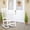 A Sset-White, variant on BAYUELSWU Wooden Outdoor Rocking Chair, High Back Porch Rocker for Patio, Deck, Garden, Indoor/Outdoor (White)