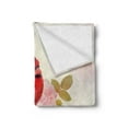 thumbnail image 2 of Vintage Floral Soft Flannel Fleece Throw Blanket, Romantic Bird Northern Cardinal Sitting on Rose Bouquet, Cozy Plush for Indoor and Outdoor Use, 70" x 90", Blush Dark Coral and Khaki, by Ambesonne, 2 of 5