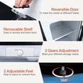 thumbnail image 3 of 3.2 Cu.Ft Upright Freezer, Single Door Mini Freezer ,Adjustable Thermostat, Compact Refrigerator for Bedroom, Dorm, Black, 3 of 6