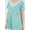 Mint, variant on CELESTE Women's Floral Pattern Summer V-Neck Tunic Blouse Top Short Sleeve with Lace Details Small-3x Made in The USA Loose Fit Casual Everyday Wear