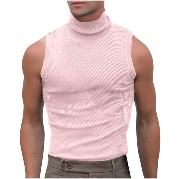 CHGBMOK Men's Tank Tops Ribbed Tank Tops Knit Sleeveless Workout T Shirt Muscle Gym Fitness Tee Sizes S-3XL