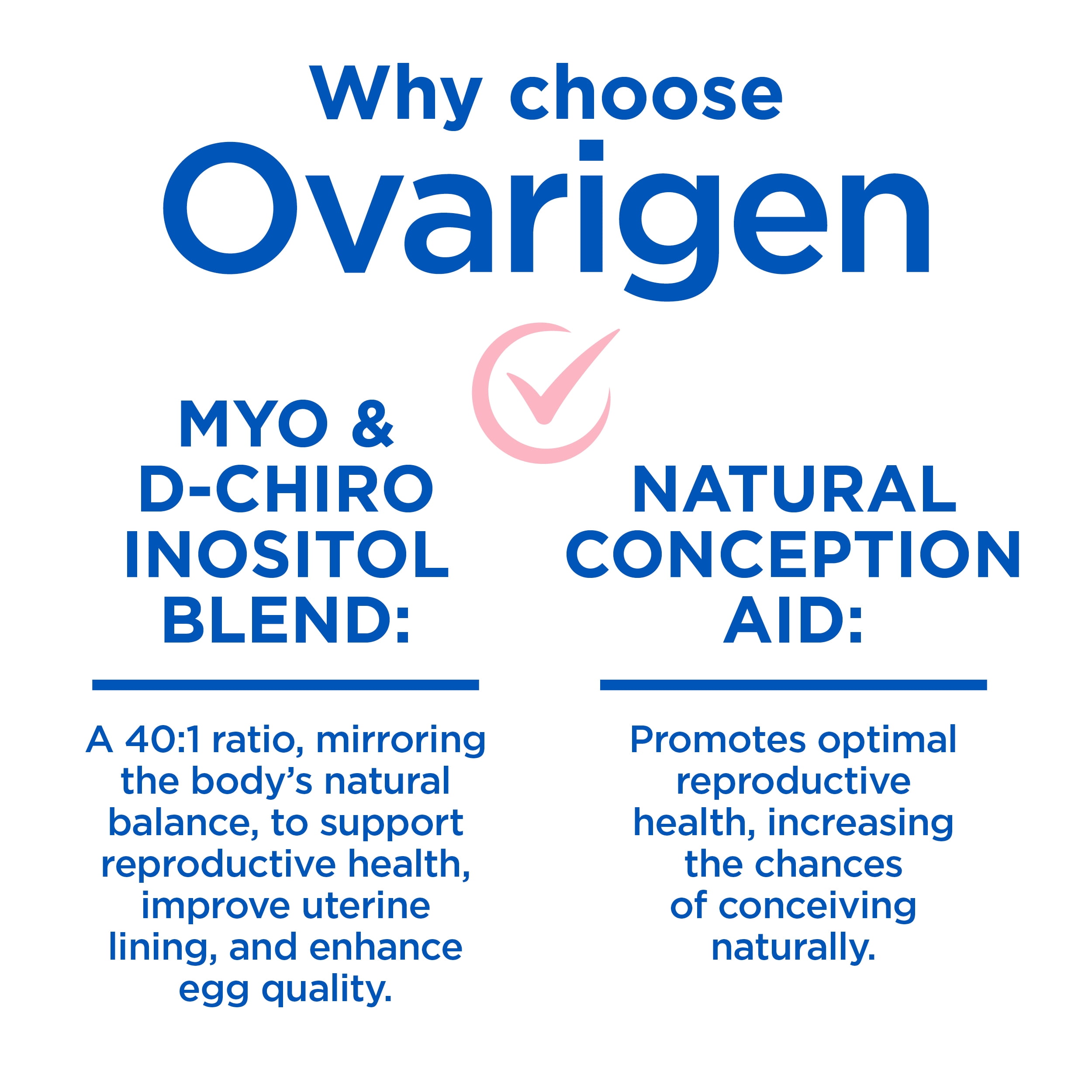 Ovarigen, Myo & D-Chiro Inositol Blend Powder, 40:1 Ratio with Folic Acid, May Help Manage PCOS Symptoms*, Support Hormone Balance and Skin, Natural Conception Aid, 30 Day Supply