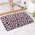 thumbnail image 4 of Pink and Black Of Leopard Print Bathroom Rugs Mat,Non Slip Microfiber Bathroom Rug,Rubber Backing,Soft Bathroom Mats for Bathroom Floor,Tub and Shower,17x27in(43x68cm), 4 of 5