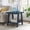 Navy, variant on YINGYUE Athens Modern Replicated Wood Storage End Table with Lower Shelf, Charcoal Finish Splayed Leg Side Table 24x22x23 Inch